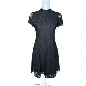 Zunie brand black dress with black lace overlay girls size 16